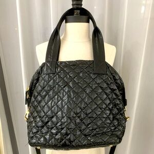 Urban Fit by Urban Expressions Black Quilted Bag/Tote